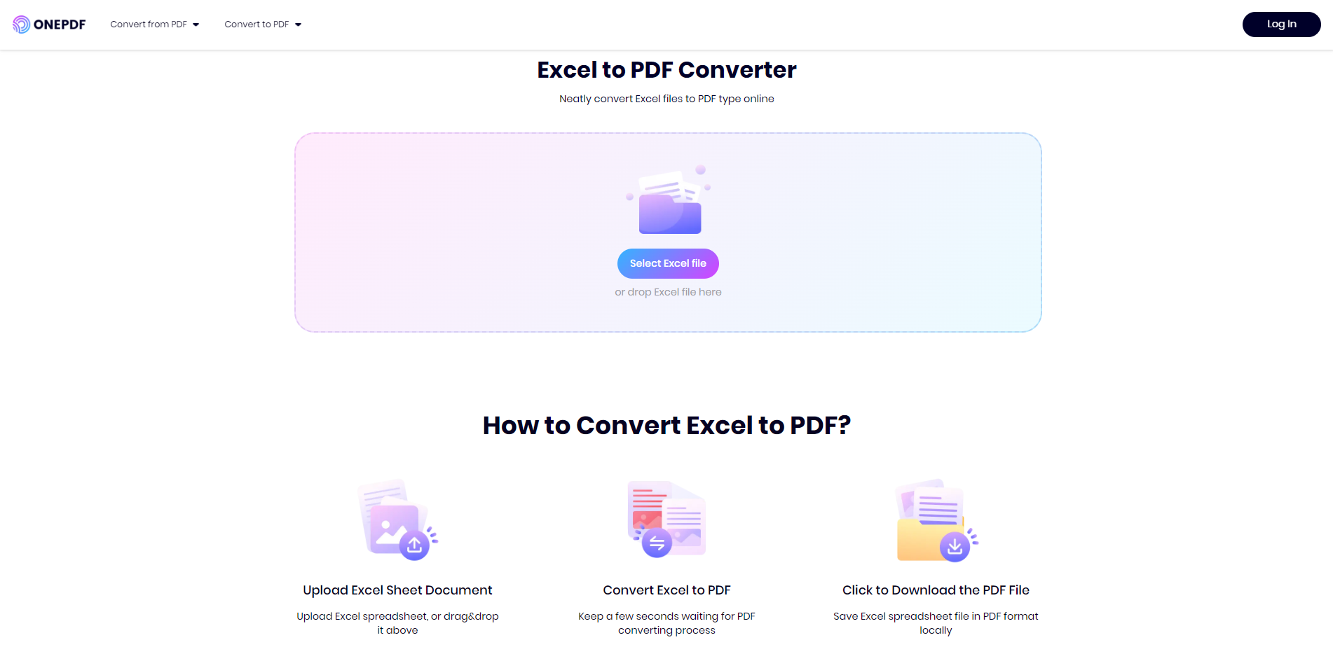 Excel to PDF converter