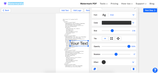 add watermark to PDF Watermarkly