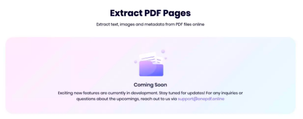 using ONEPDF to extract pages from a PDF file